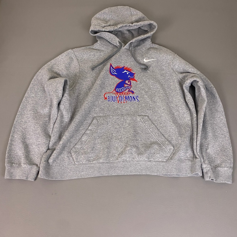 DePaul Blue Demons Men's Size XL Gray Pullover Hoodie Nike CJ1789-063 Athletic